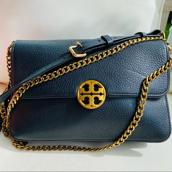 Tory Burch Black Chelsea Bag EUC - Picture 4 of 16